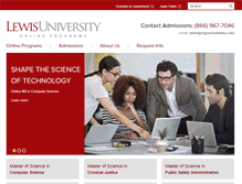 Tablet Screenshot of online.lewisu.edu